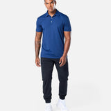 Mens Elemental Button Up Performance Polo Navy - Blanklines