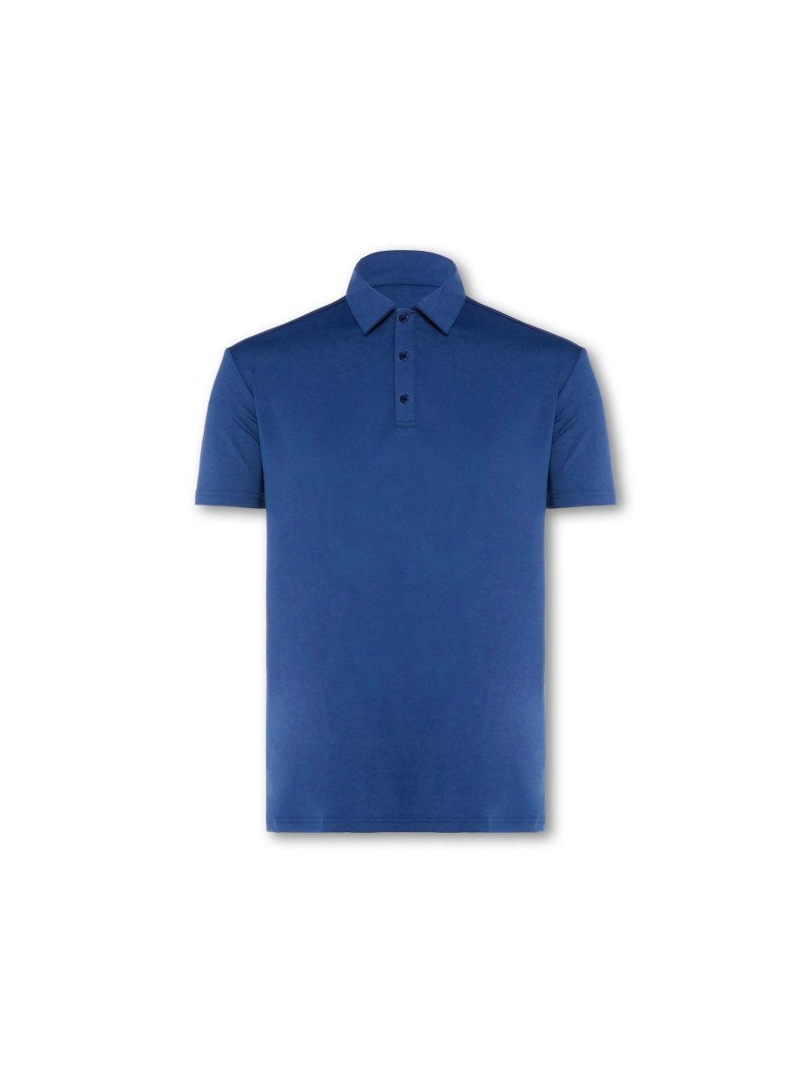 Mens Elemental Button Up Performance Polo Navy - Blanklines
