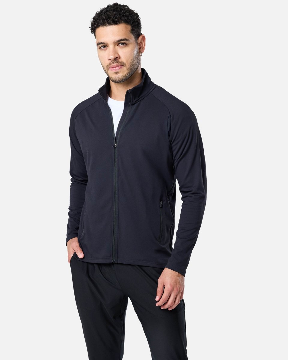 Mens Endurance Full Zip Jacket Black - Blanklines