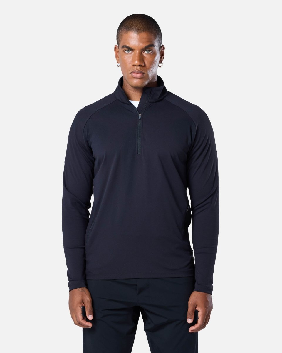 Mens Endurance Half Zip Jacket Black - Blanklines