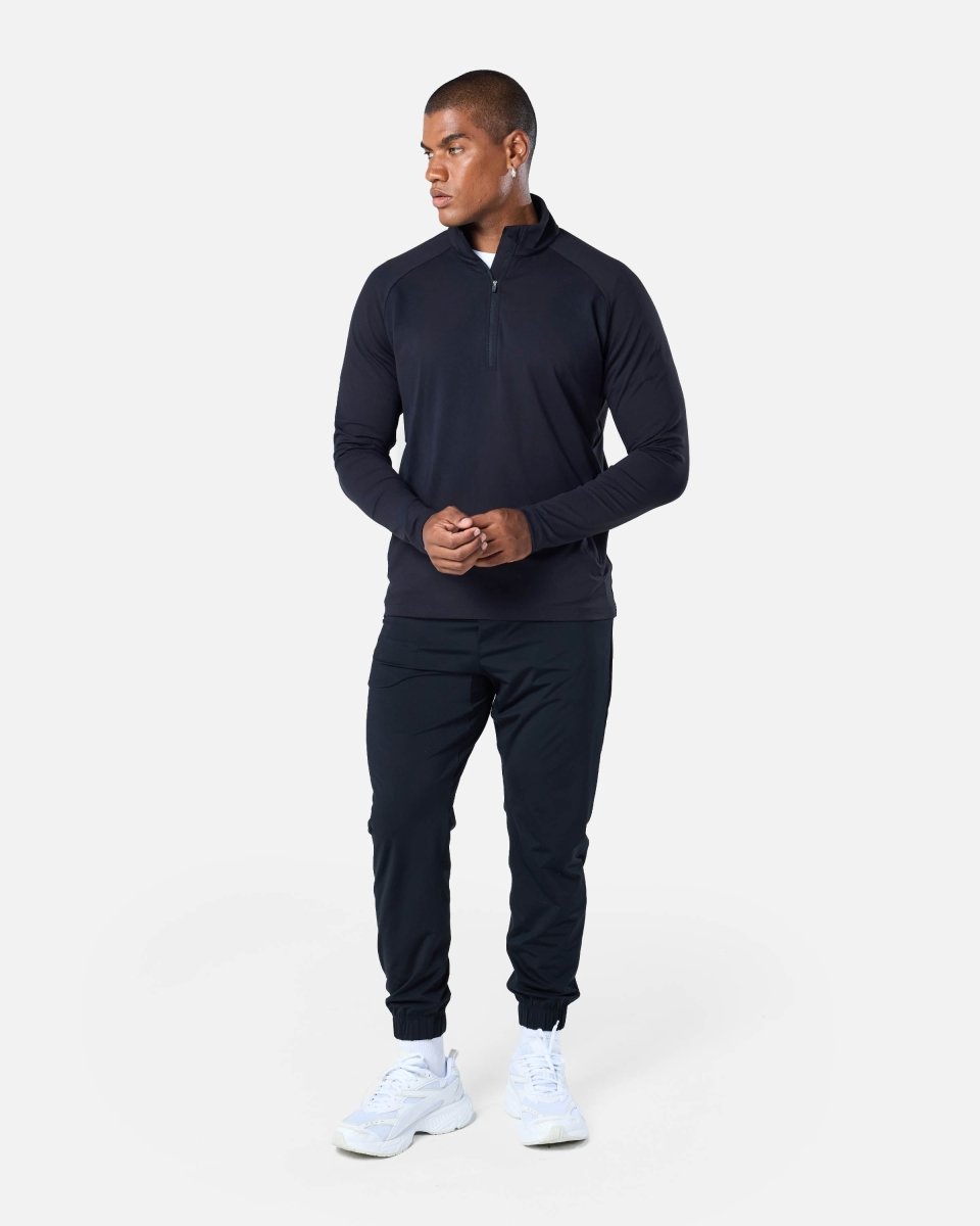 Mens Endurance Half Zip Jacket Black - Blanklines