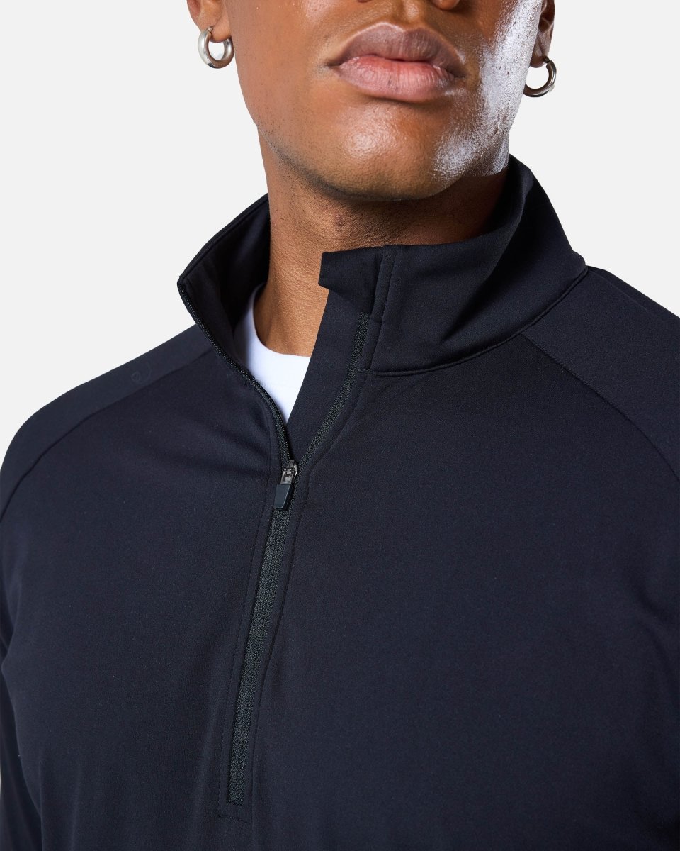Mens Endurance Half Zip Jacket Black - Blanklines