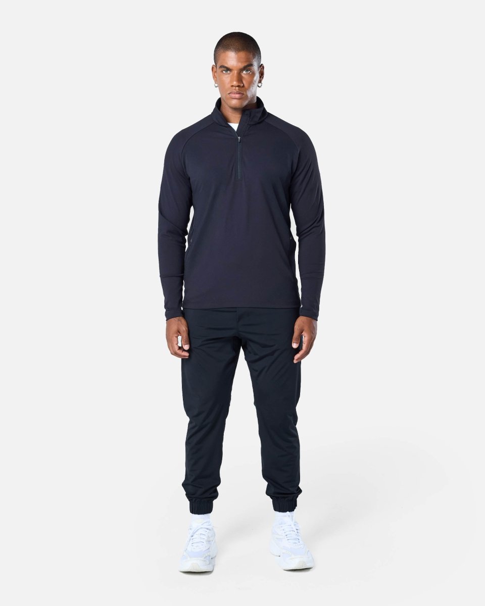 Mens Endurance Half Zip Jacket Black - Blanklines