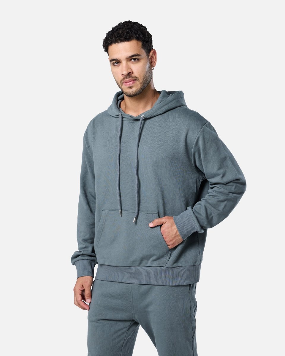 Mens Flux Oversize Hoodie Xanadu Grey - Blanklines