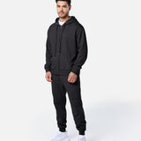 Mens Reset Oversized Zip Hoodie Black - Blanklines