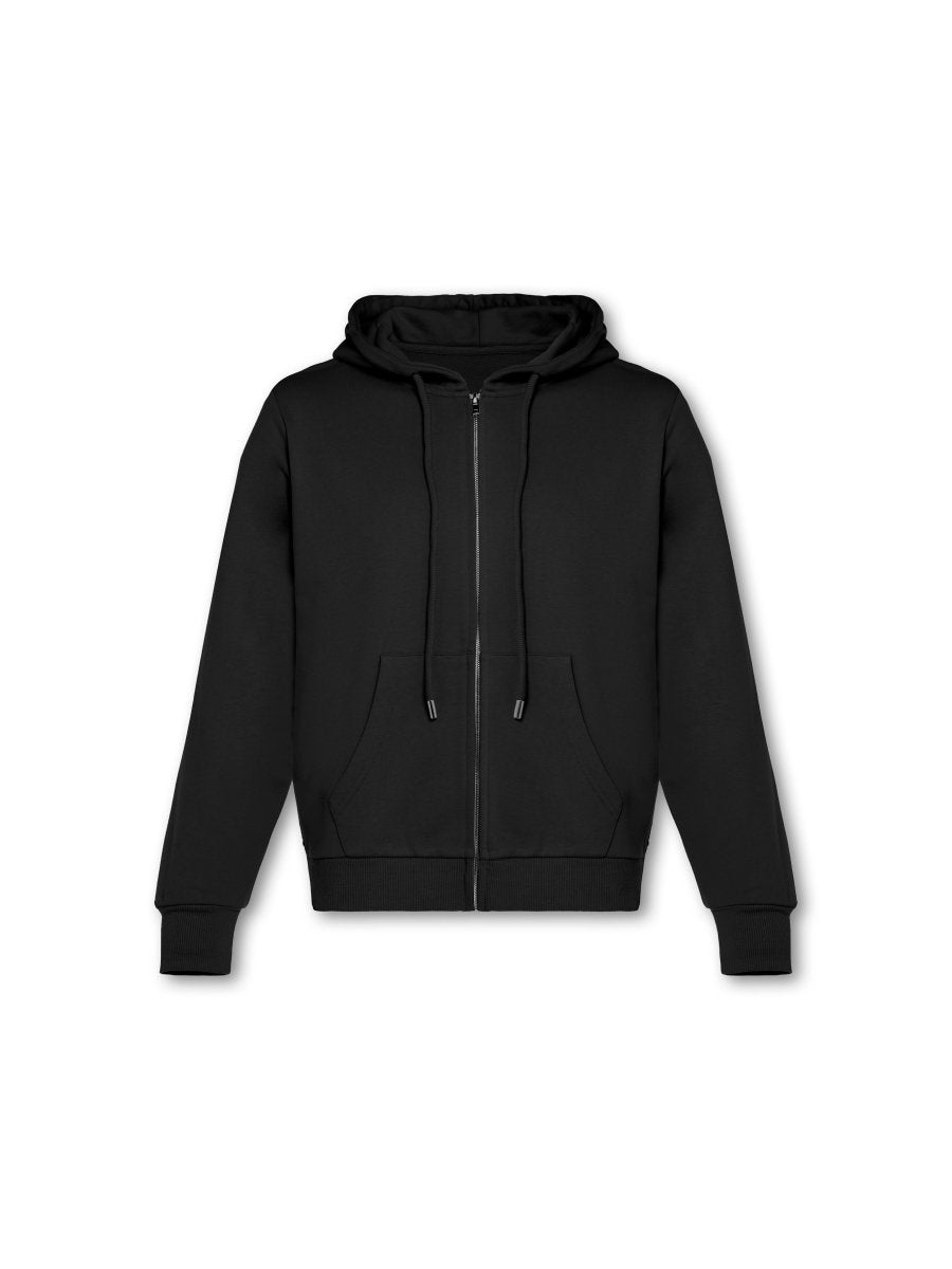 Mens Reset Oversized Zip Hoodie Black - Blanklines