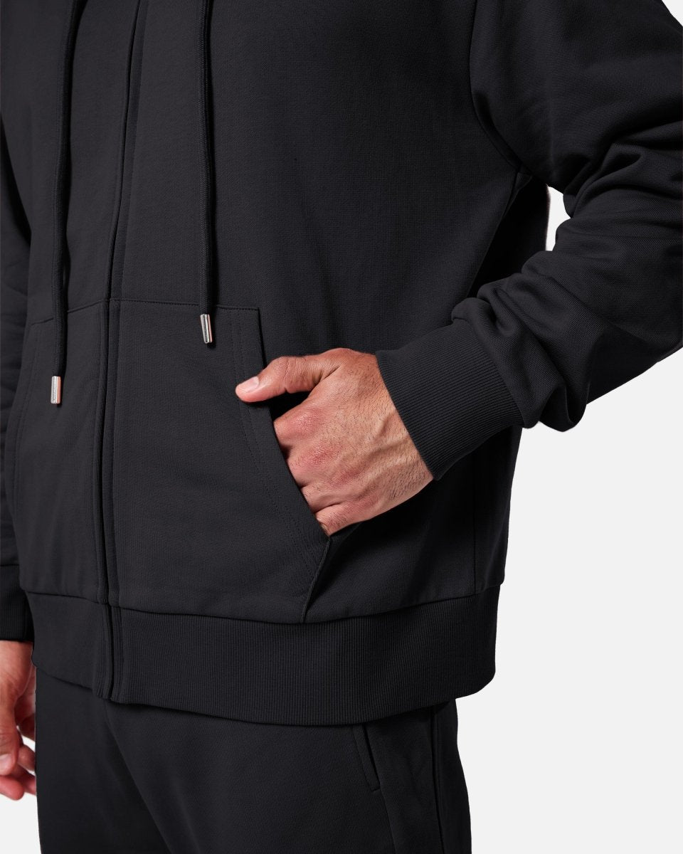 Mens Reset Oversized Zip Hoodie Black - Blanklines