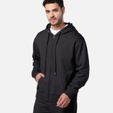 Mens Reset Oversized Zip Hoodie Black - Blanklines