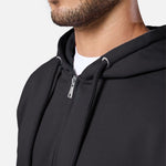 Mens Reset Oversized Zip Hoodie Black - Blanklines