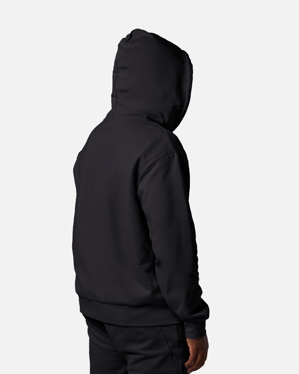 Mens Reset Oversized Zip Hoodie Black - Blanklines