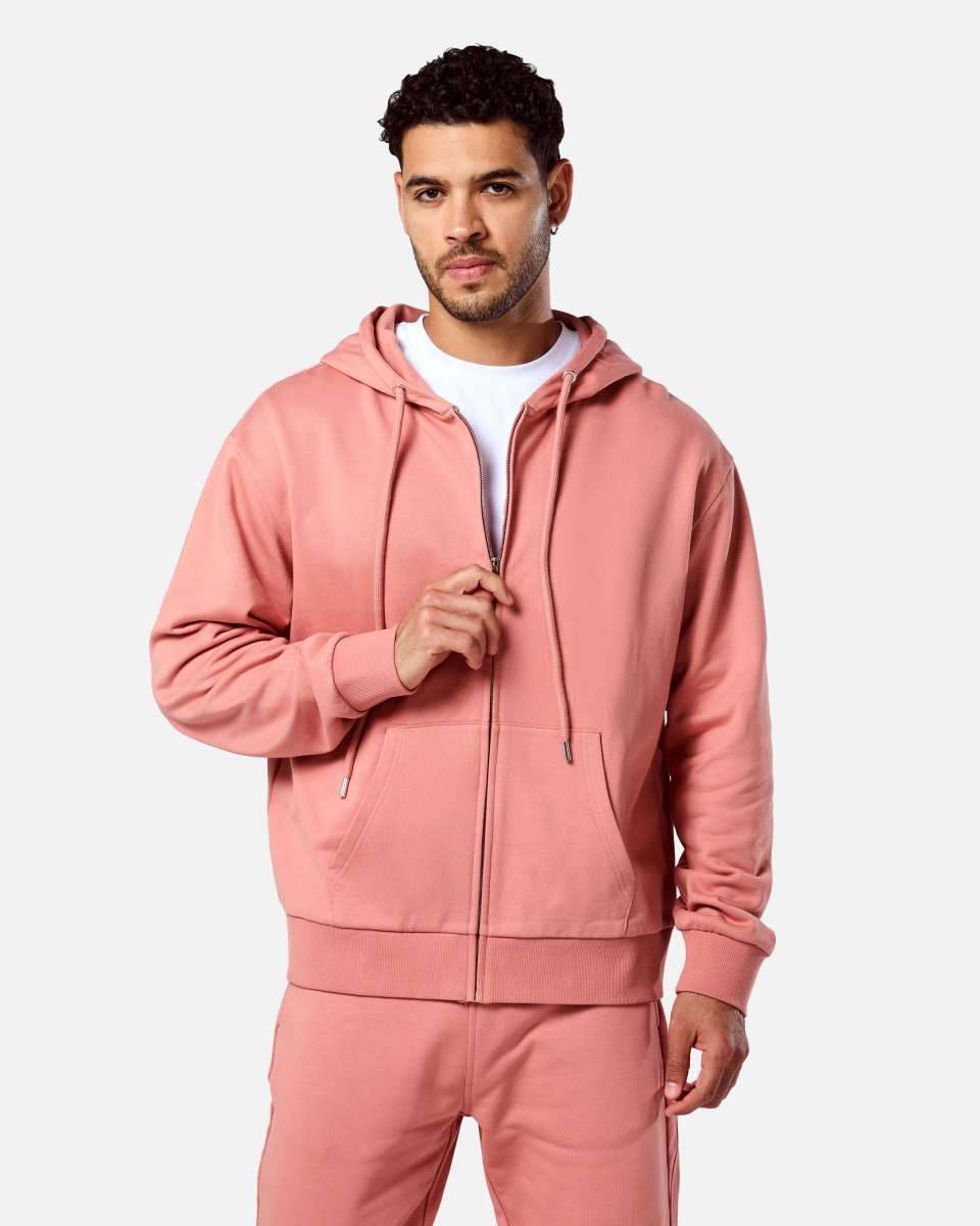 Mens Reset Oversized Zip Hoodie Clay - Blanklines