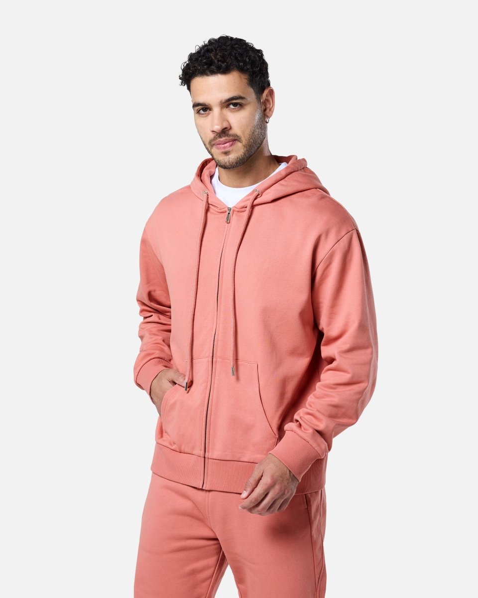 Mens Reset Oversized Zip Hoodie Clay - Blanklines