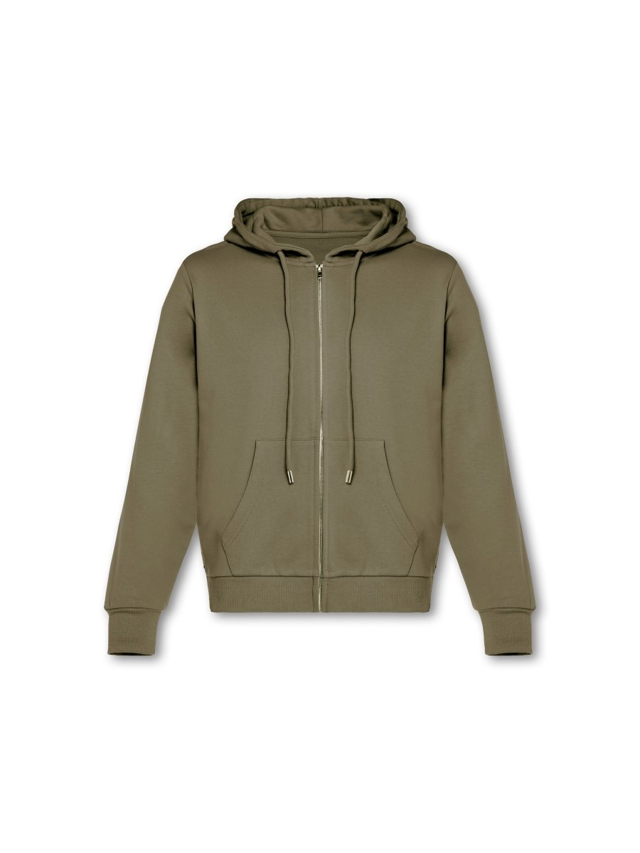 Mens Reset Oversized Zip Hoodie Khaki - Blanklines