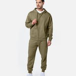 Mens Reset Oversized Zip Hoodie Khaki - Blanklines