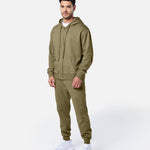 Mens Reset Oversized Zip Hoodie Khaki - Blanklines