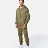 Mens Reset Oversized Zip Hoodie Khaki - Blanklines