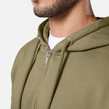 Mens Reset Oversized Zip Hoodie Khaki - Blanklines