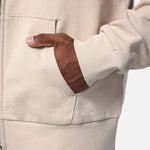 Mens Reset Oversized Zip Hoodie Oatmeal - Blanklines
