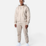 Mens Reset Oversized Zip Hoodie Oatmeal - Blanklines