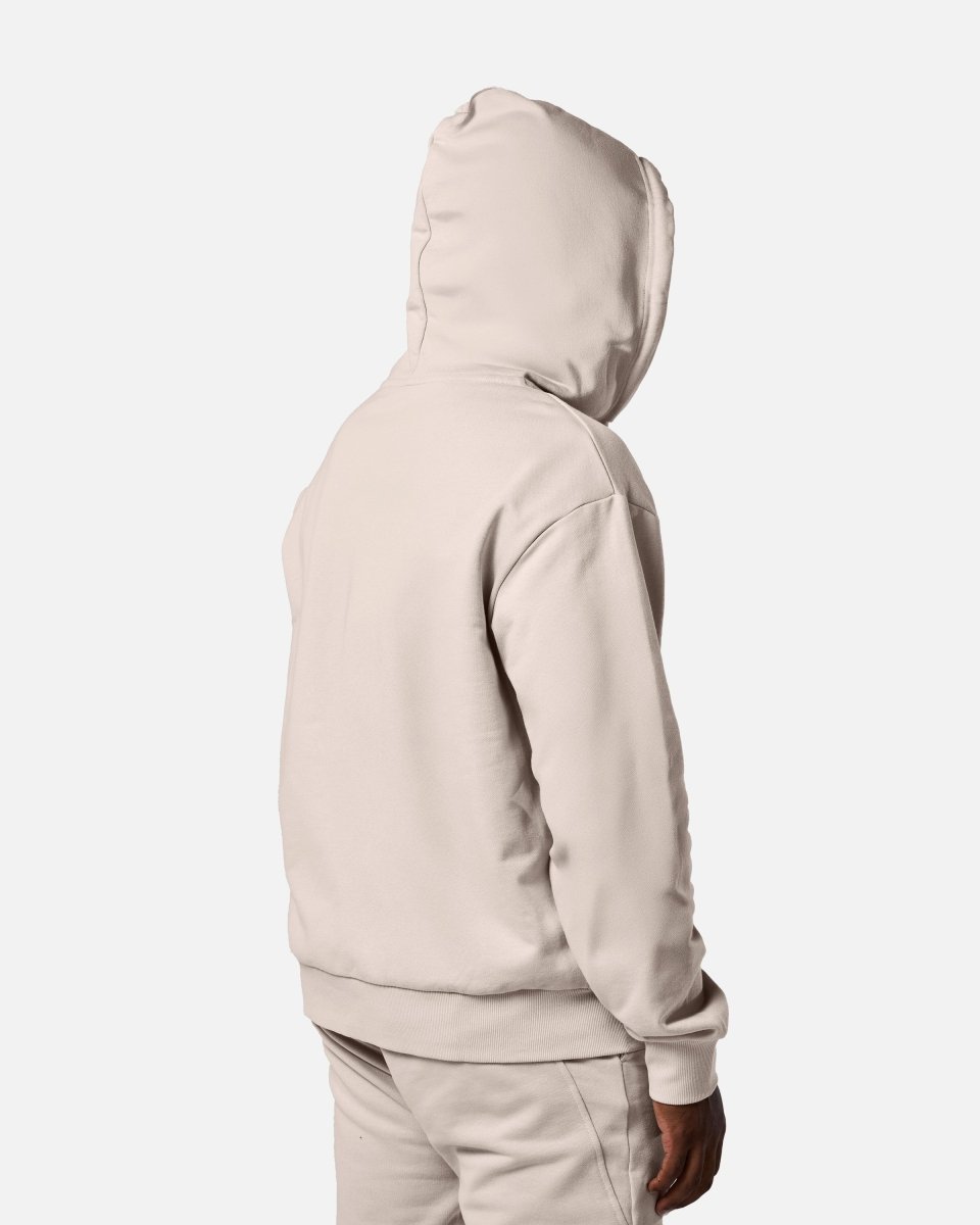 Mens Reset Oversized Zip Hoodie Oatmeal - Blanklines