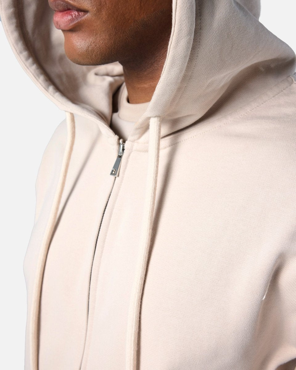 Mens Reset Oversized Zip Hoodie Oatmeal - Blanklines