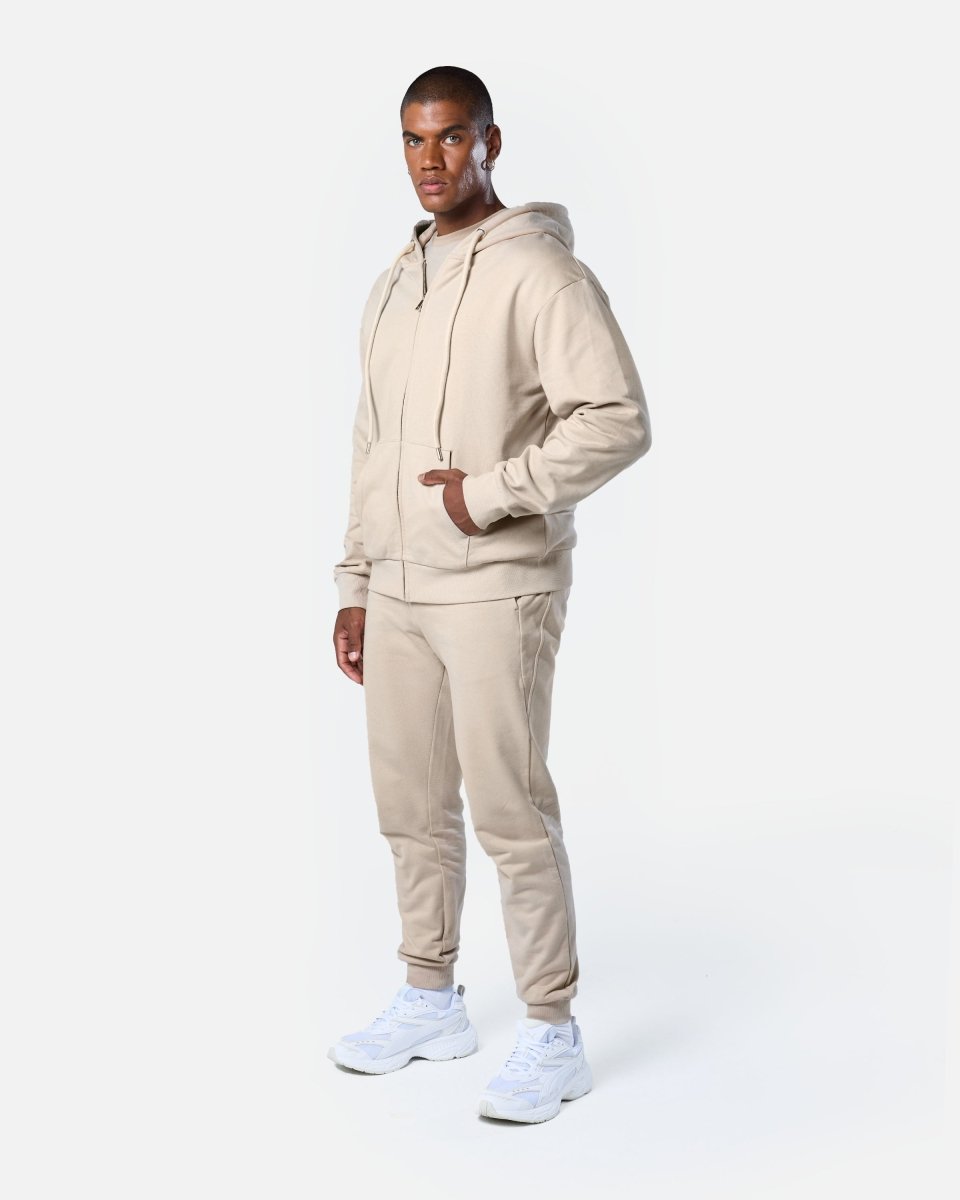 Mens Reset Oversized Zip Hoodie Oatmeal - Blanklines