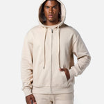 Mens Reset Oversized Zip Hoodie Oatmeal - Blanklines