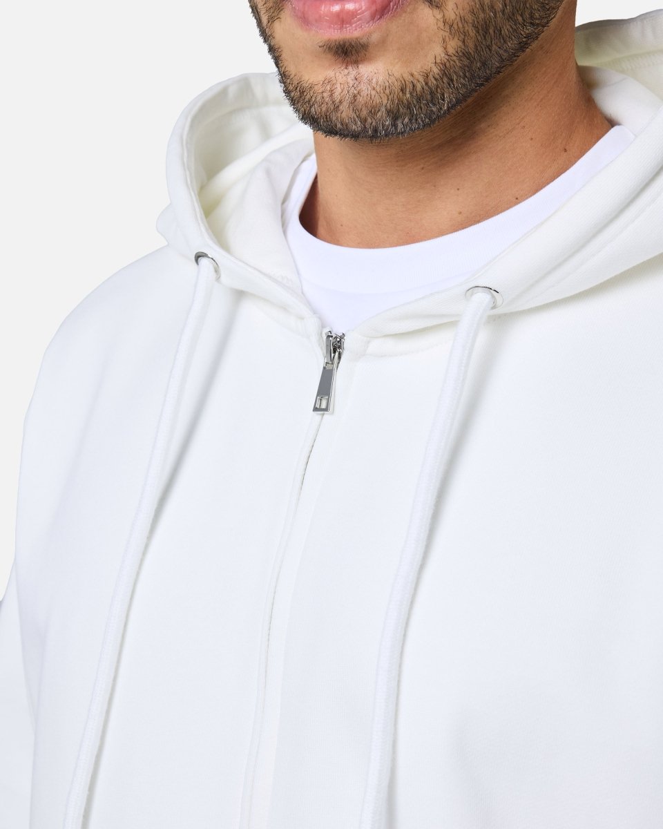 Mens Reset Oversized Zip Hoodie Off - White - Blanklines