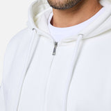 Mens Reset Oversized Zip Hoodie Off - White - Blanklines