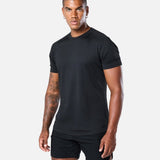 Mens Reset Raglan Performance Tee Black - Blanklines