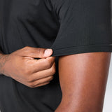 Mens Reset Raglan Performance Tee Black - Blanklines