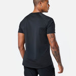 Mens Reset Raglan Performance Tee Black - Blanklines