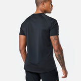Mens Reset Raglan Performance Tee Black - Blanklines