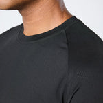 Mens Reset Raglan Performance Tee Black - Blanklines