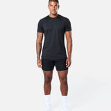 Mens Reset Raglan Performance Tee Black - Blanklines