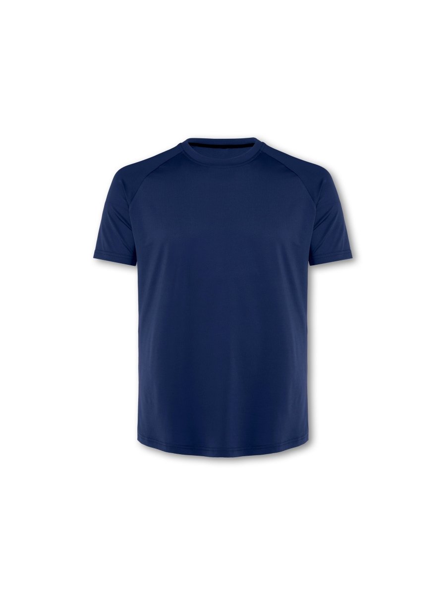 Mens Reset Raglan Performance Tee Navy - Blanklines