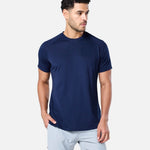 Mens Reset Raglan Performance Tee Navy - Blanklines