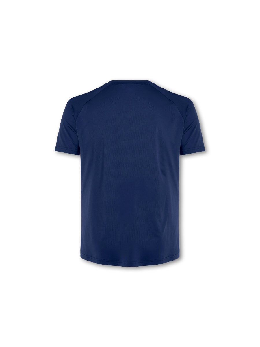 Mens Reset Raglan Performance Tee Navy - Blanklines