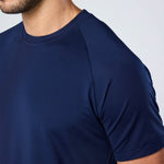 Mens Reset Raglan Performance Tee Navy - Blanklines