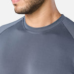 Mens Reset Raglan Performance Tee Storm Grey - Blanklines