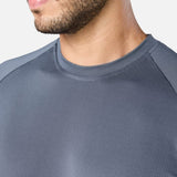 Mens Reset Raglan Performance Tee Storm Grey - Blanklines