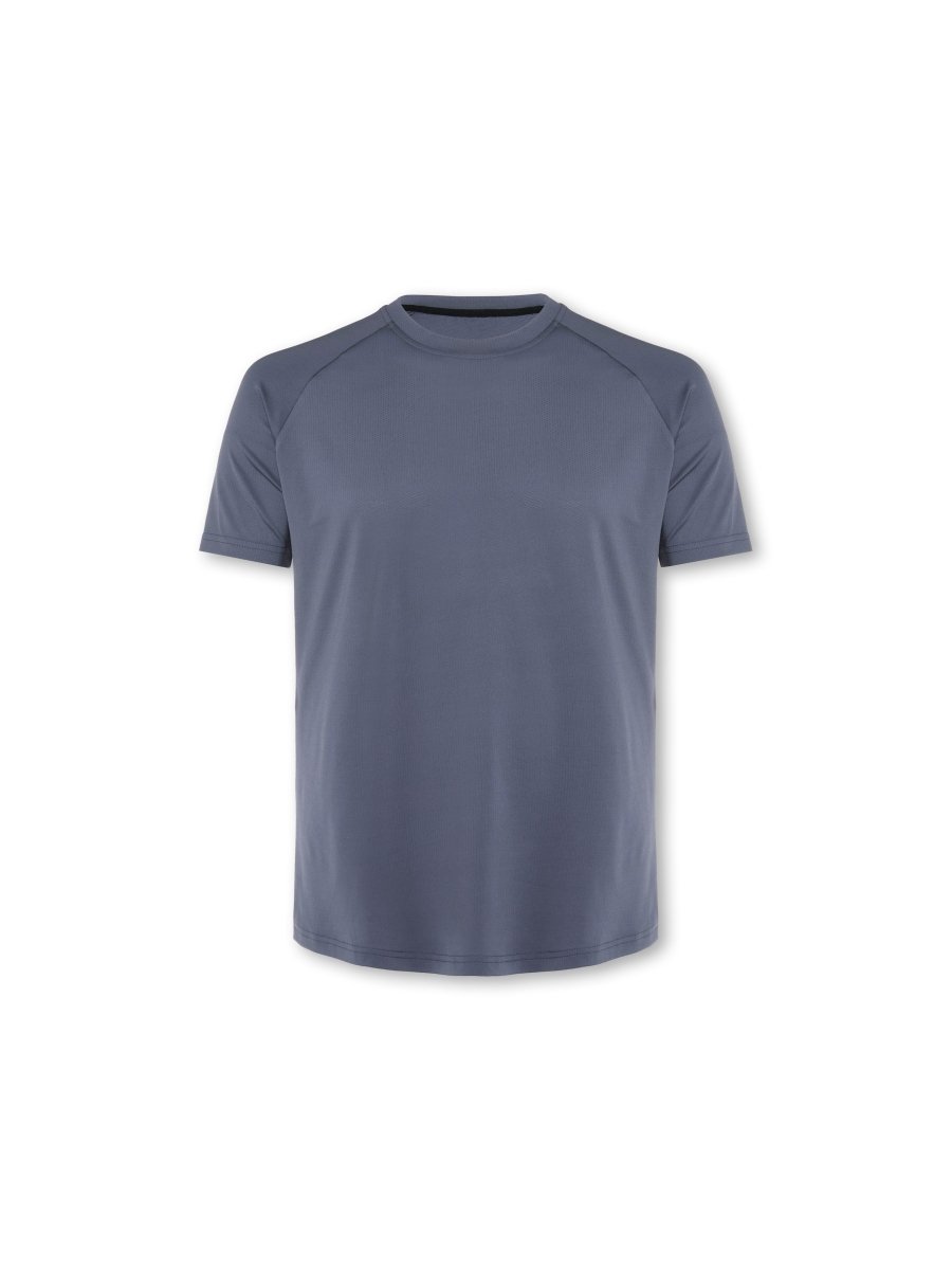 Mens Reset Raglan Performance Tee Storm Grey - Blanklines