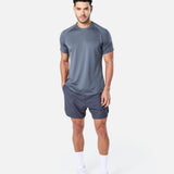 Mens Reset Raglan Performance Tee Storm Grey - Blanklines
