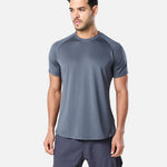 Mens Reset Raglan Performance Tee Storm Grey - Blanklines