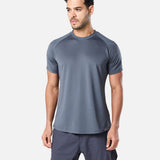 Mens Reset Raglan Performance Tee Storm Grey - Blanklines