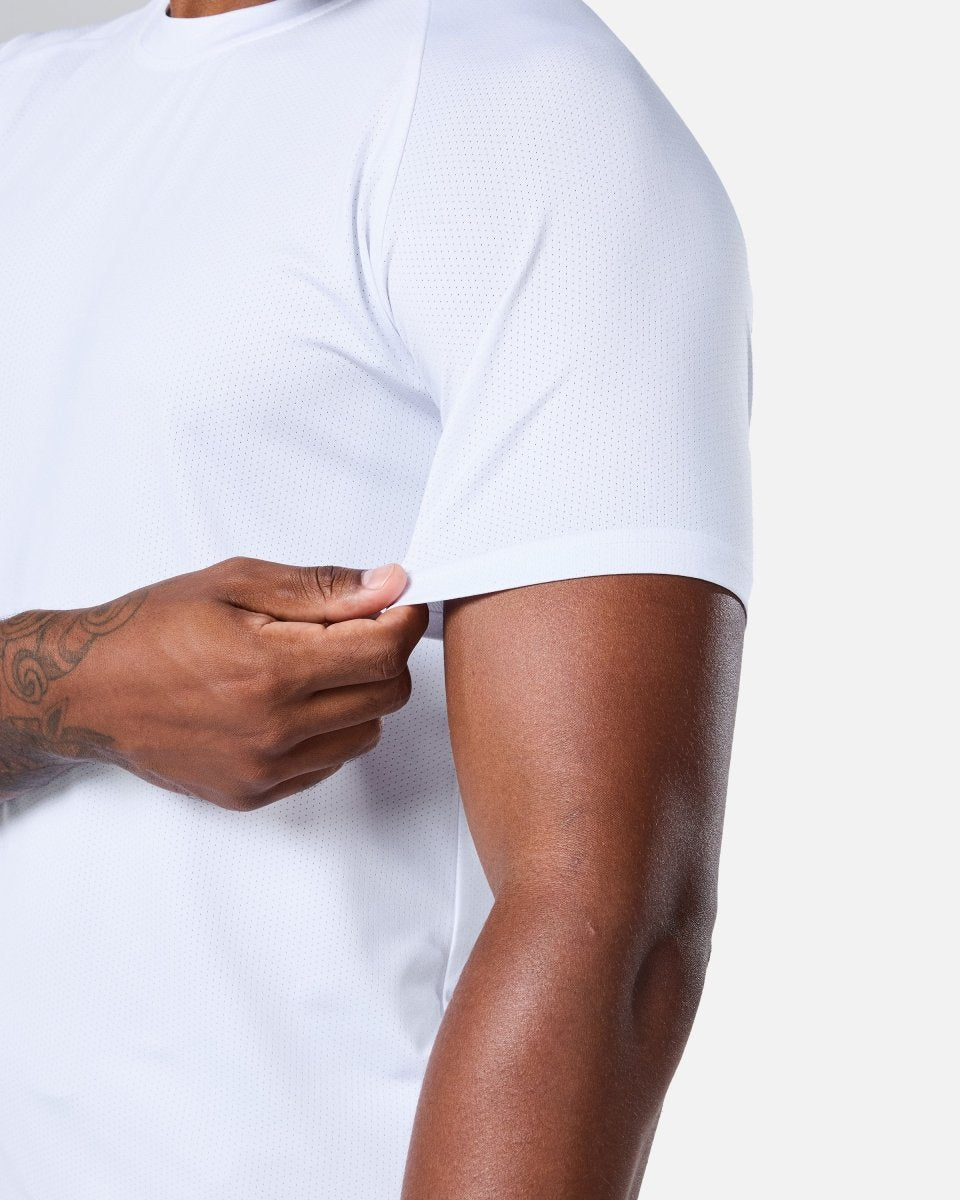 Mens Reset Raglan Performance Tee White - Blanklines