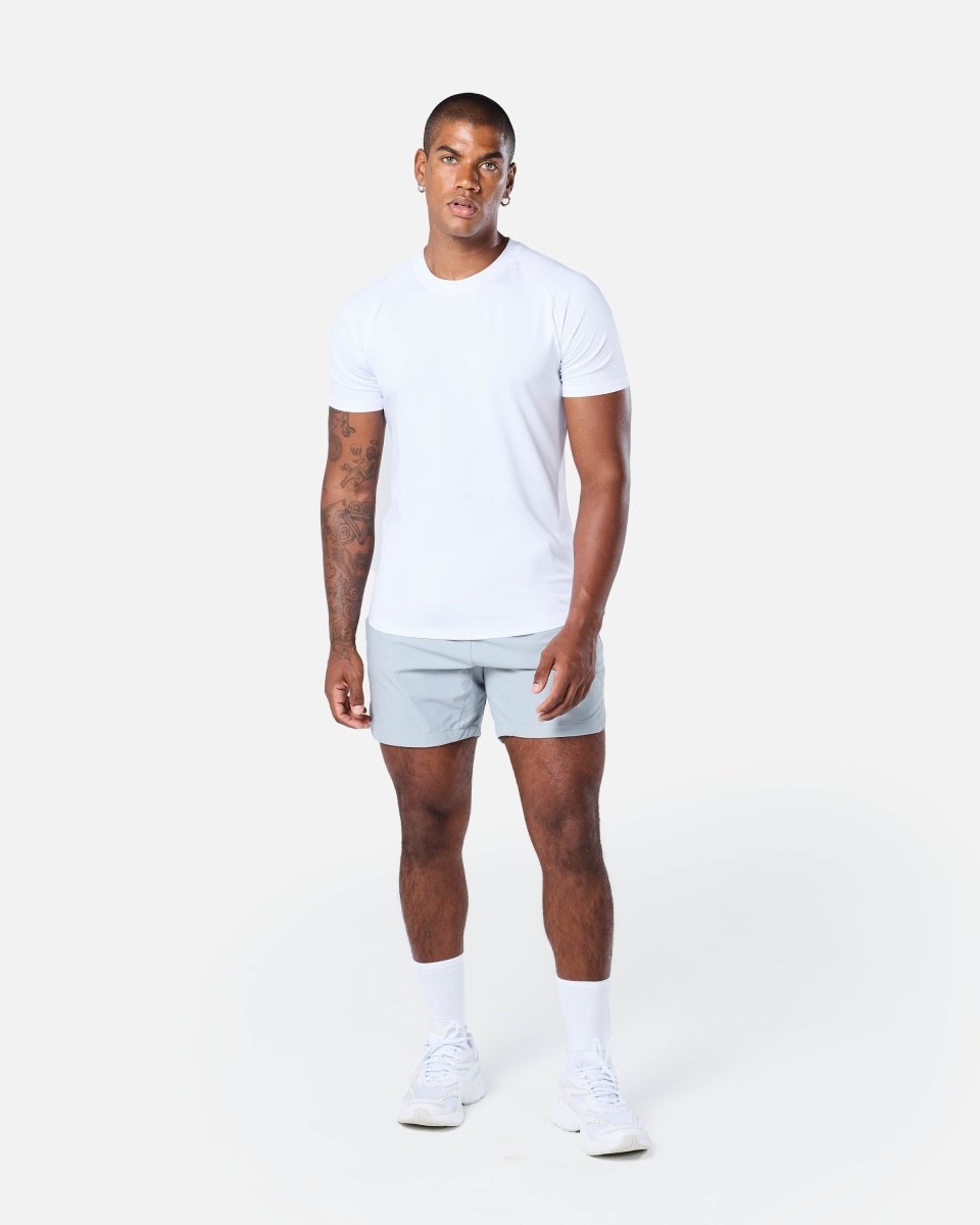 Mens Reset Raglan Performance Tee White - Blanklines