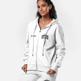 Dakota Ditcheva Womens Oversized Zip Hoodie Off-White