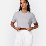 Self Love Cropped Tee Light Grey - Blanklines