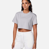 Self Love Cropped Tee Light Grey - Blanklines